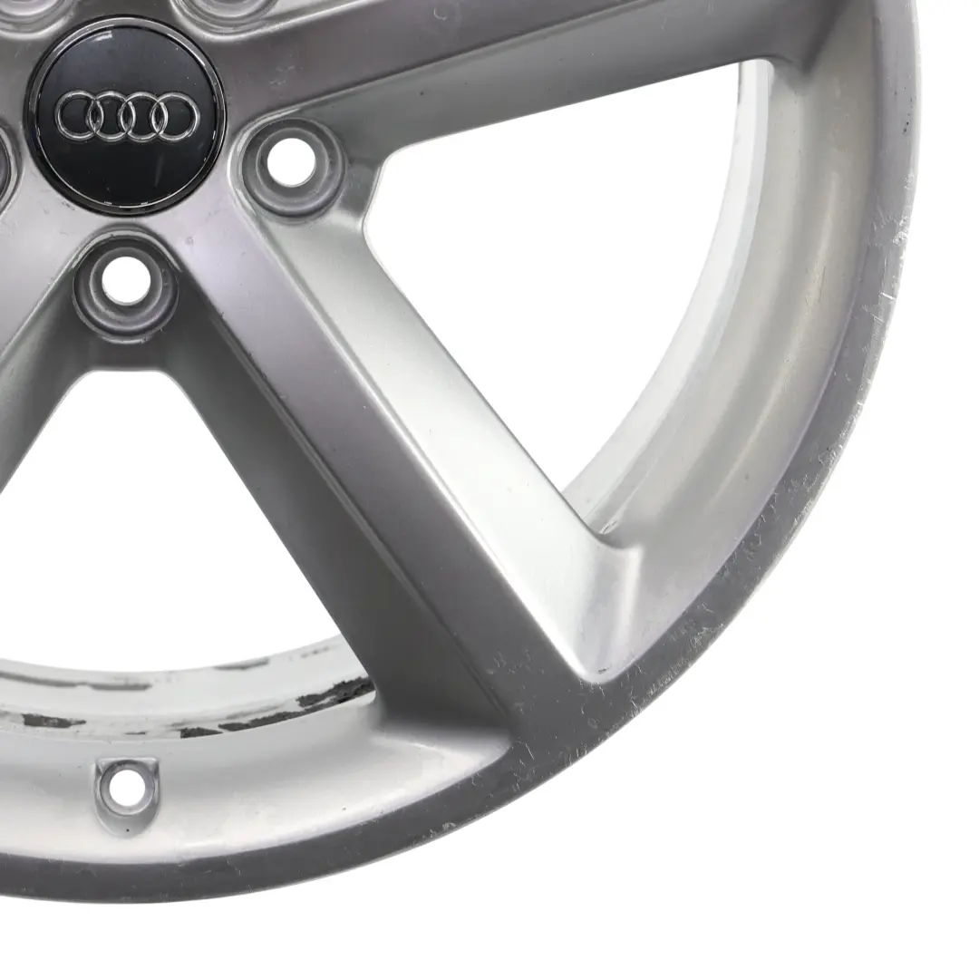 Audi A4 B8 Silberne Alufelge 18" ET:47 8J Stern Speiche - SKU 8K0601025Q-2 - Teilenummer 8K0601025Q