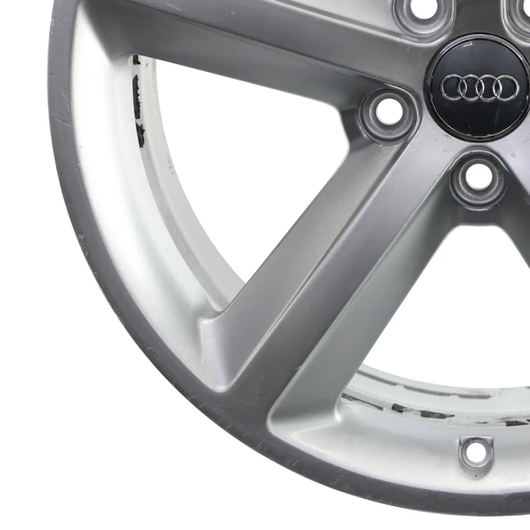 Audi A4 B8 Silberne Alufelge 18" ET:47 8J Stern Speiche - SKU 8K0601025Q-2 - Teilenummer 8K0601025Q