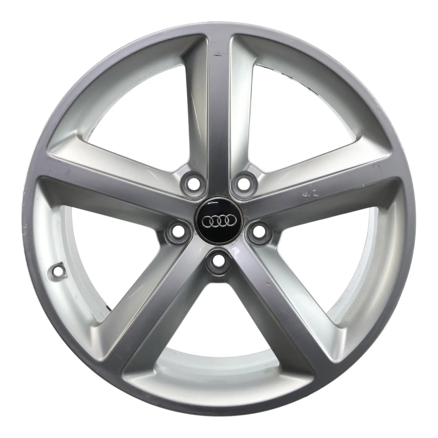 Audi A4 B8 8K Silver Wheel Alloy Rim 18" ET:47 8J Star Spoke 8K0601025Q