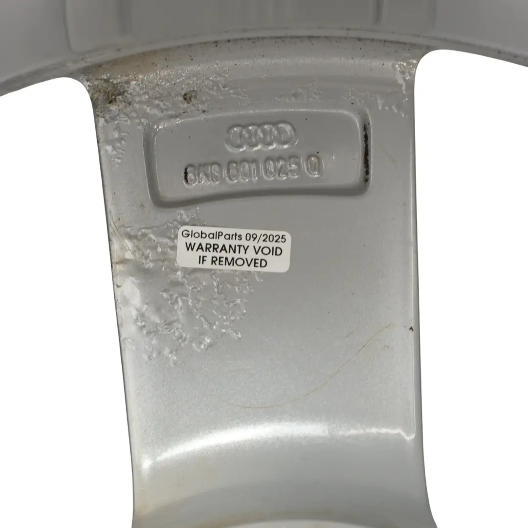 Audi A4 B8 8K Silver Wheel Alloy Rim 18" ET:47 8J Star Spoke - SKU 8K0601025Q-4 - Part number 8K0601025Q