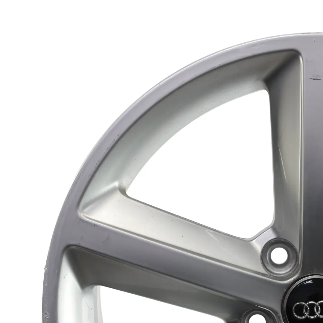 Audi A4 B8 8K Silver Wheel Alloy Rim 18" ET:47 8J Star Spoke - SKU 8K0601025Q-4 - Part number 8K0601025Q