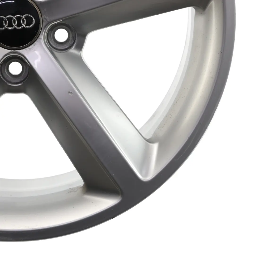 Audi A4 B8 8K Silver Wheel Alloy Rim 18" ET:47 8J Star Spoke - SKU 8K0601025Q-4 - Part number 8K0601025Q