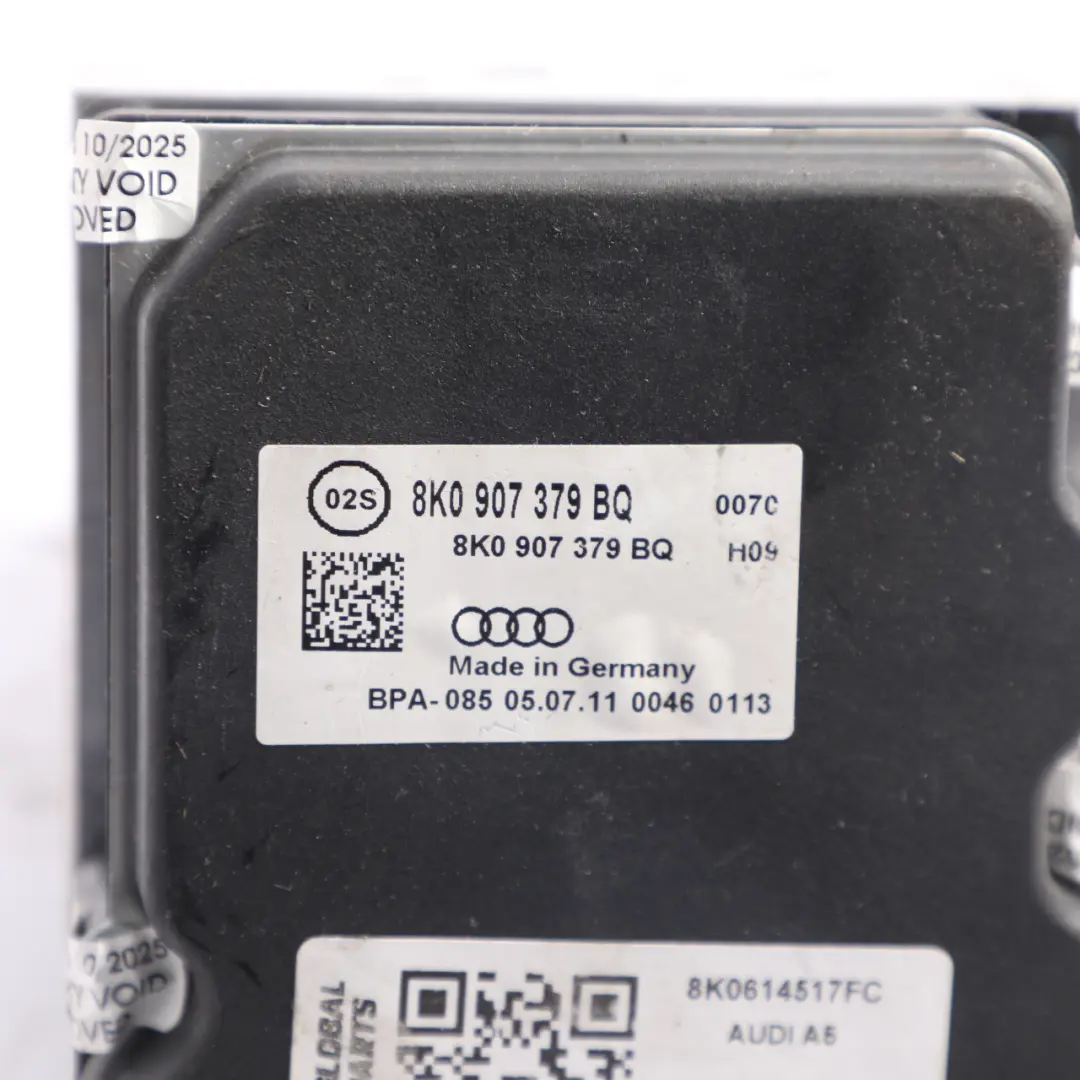 ABS Pump Modulator Hydraulic Control Unit 8K0907379BQ to Audi A5 8T with Part number 8K0614517FC Audi A5 8T ABS Pump Modulator Hydraulic Control Unit 8K0907379BQ - SKU 8K0614517FC - Part number 8K0614517FC