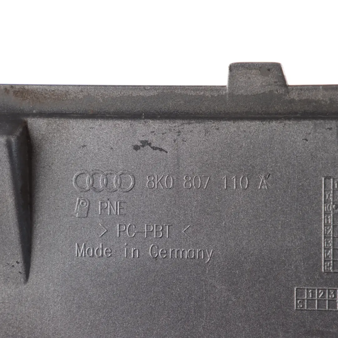 Front Bumper Bottom Lower Section Spoiler to Audi A4 B8 with Part number 8K0807110 Audi A4 B8 Front Bumper Bottom Lower Section Spoiler - SKU 8K0807110 - Part number 8K0807110