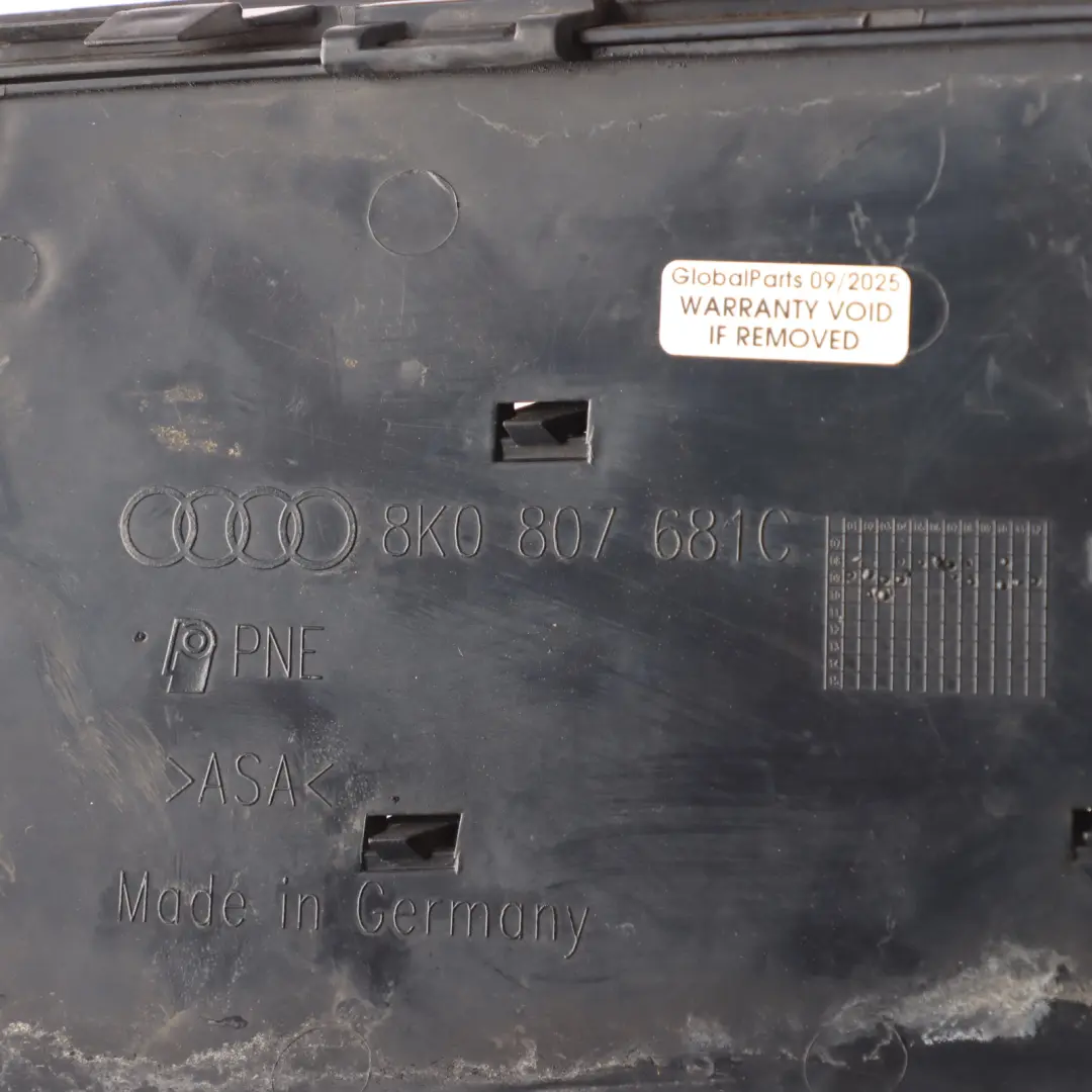 Paraurti Anteriore Fendinebbia Griglia Pannello Sinistra per Audi A4 B8 con numero di parte 8K0807681C Audi A4 B8 Paraurti Anteriore Fendinebbia Griglia Pannello Sinistra - SKU 8K0807681C - Numero di parte 8K0807681C