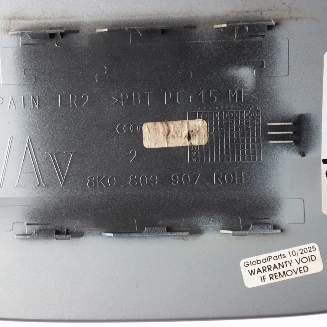 Filler Flap Tank Cap Cover Monza Silver Metallic - X7V to Audi A4 B8 Fuel with Part number 8K0809907 Audi A4 B8 Fuel Filler Flap Tank Cap Cover Monza Silver Metallic - X7V - SKU 8K0809907-MSIL - Part number 8K0809907