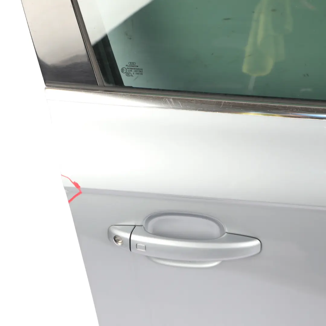 Front Door Right O/S Monza Silver Metallic - X7V to Audi A4 B8 with Part number 8K0831052J Audi A4 B8 Front Door Right O/S Monza Silver Metallic - X7V - SKU 8K0831052J-MSIL - Part number 8K0831052J