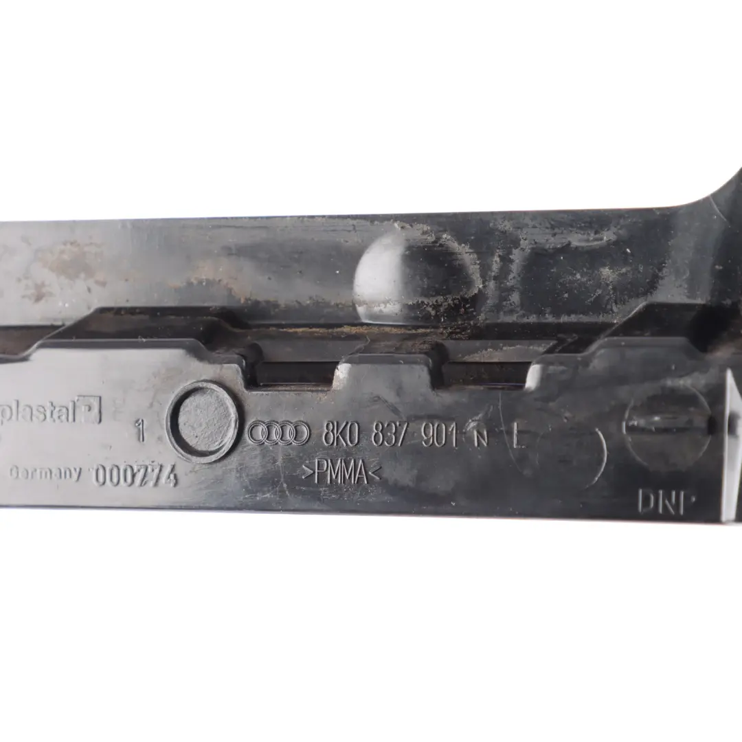 Window Finisher Frame B-Pillar Trim Door Front Left N/S Satin Black to Audi A4 B8 with Part number 8K0837901N Audi A4 B8 Window Finisher Frame B-Pillar Trim Door Front Left N/S Satin Black - SKU 8K0837901N - Part number 8K0837901N