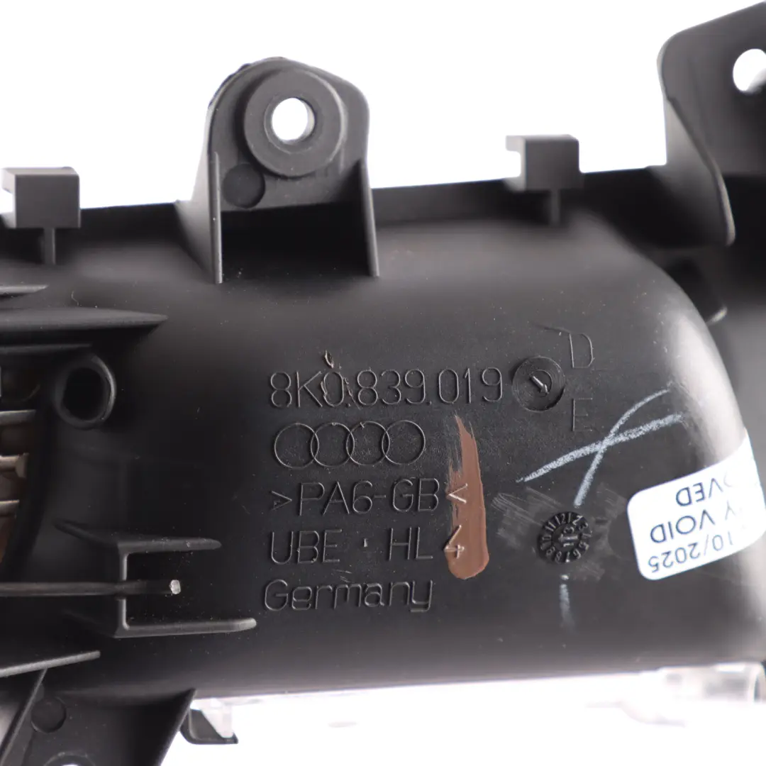 Hintertürgriff Innen Verkleidung Silber Links für Audi A4 B8 mit Teilenummer 8K0839019E Audi A4 B8 Hintertürgriff Innen Verkleidung Silber Links - SKU 8K0839019-1 - Teilenummer 8K0839019E