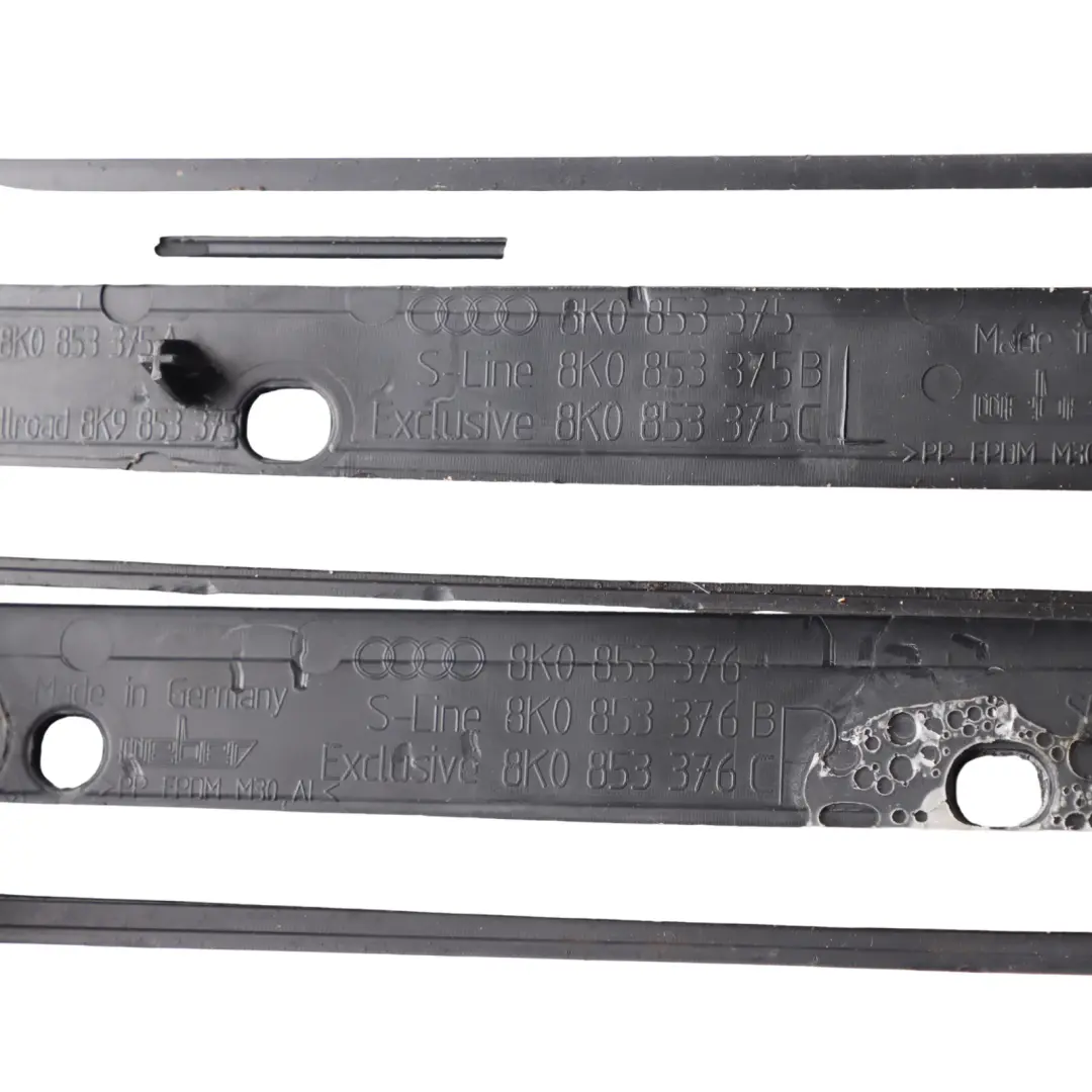 Front Rear Door Entry Sill Trim Left Right N/O/S to Audi A4 B8 S-Line with Part number 8K0853373B Audi A4 B8 S-Line Front Rear Door Entry Sill Trim Left Right N/O/S - SKU 8K0853373B-1 - Part number 8K0853373B