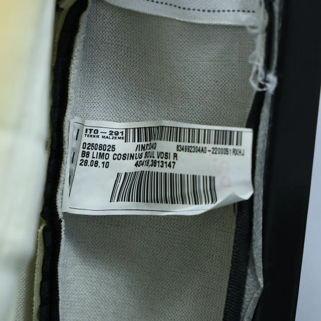 Vordersitz Basis Abdeckung Kissen Stoff Schwarz Rechts für Audi A4 B8 mit Teilenummer 8K0881406 Audi A4 B8 Vordersitz Basis Abdeckung Kissen Stoff Schwarz Rechts - SKU 8K0881406 - Teilenummer 8K0881406