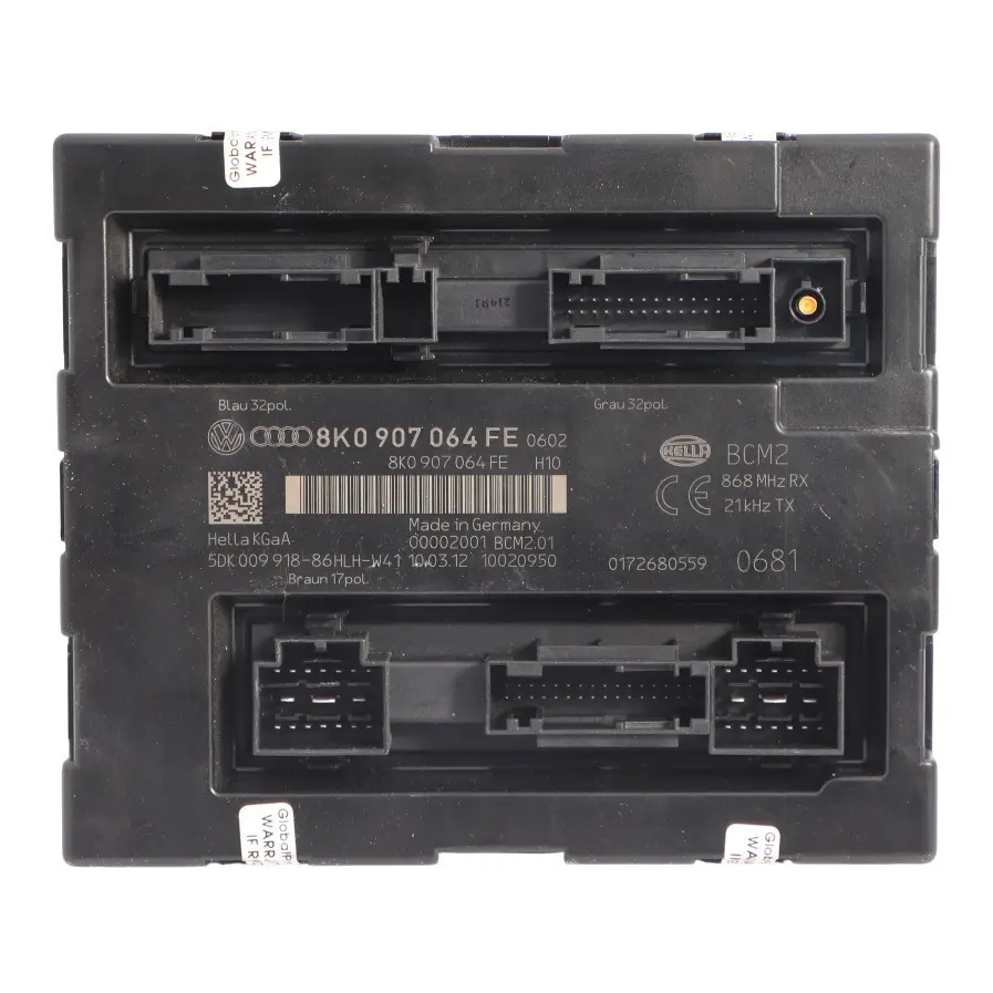 Audi A4 B8 BCM2 Módulo Confort Unidad Control Placa Alimentación - SKU 8K0907064FE - Número de pieza 8K0907064FE