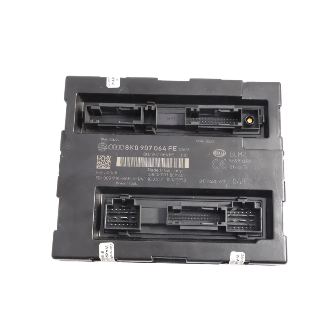 Audi A4 B8 BCM2 Body Comfort Module Control Unit Board Power Supply - SKU 8K0907064FE - Part number 8K0907064FE