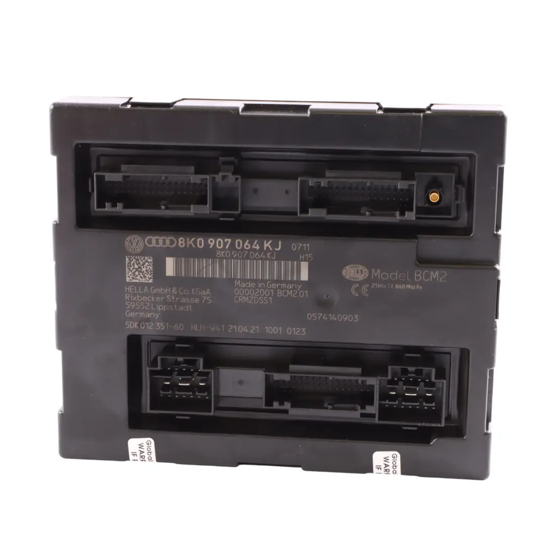 Body Control Comfort Unit Module BCM Convenience Unit ECU to Audi A5 8T with Part number 8K0907064KJ Audi A5 8T Body Control Comfort Unit Module BCM Convenience Unit ECU - SKU 8K0907064KJ - Part number 8K0907064KJ