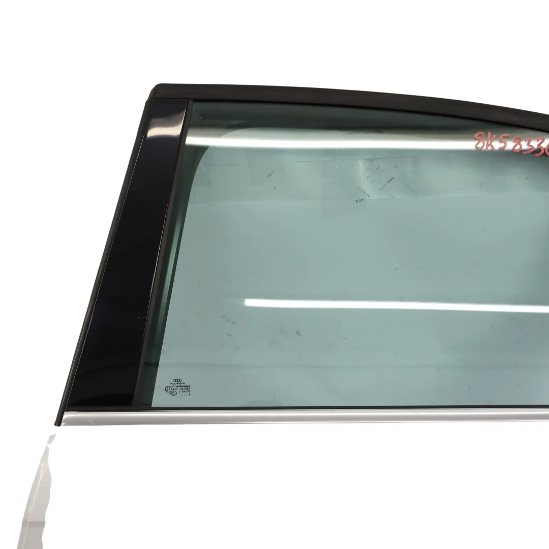 Audi A4 B8 Limousine Rear Door Left N/S Ibis White - Y9C - SKU 8K5833051D-IWH1 - Part number 8K5833051D