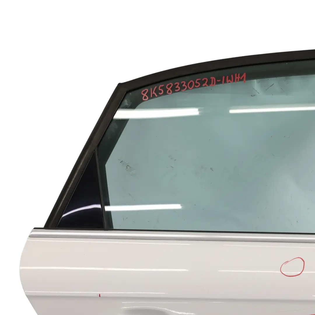 Audi A4 A8 Limousine Rear Door Right O/S Ibis White - Y9C - SKU 8K5833052D-IWH1 - Part number 8K5833052D