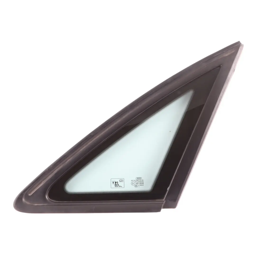 Quarter Window Triangle Glass Right O/S Glass AS2 to Audi A4 B8 Rear with Part number 8K5845300F Audi A4 B8 Rear Quarter Window Triangle Glass Right O/S Glass AS2 - SKU 8K5845300F - Part number 8K5845300F