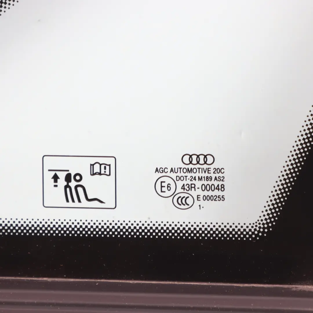 Audi A4 B8 Ventana Trasera Triángulo Vidrio Derecho Vidrio AS2 - SKU 8K5845300F - Número de pieza 8K5845300F