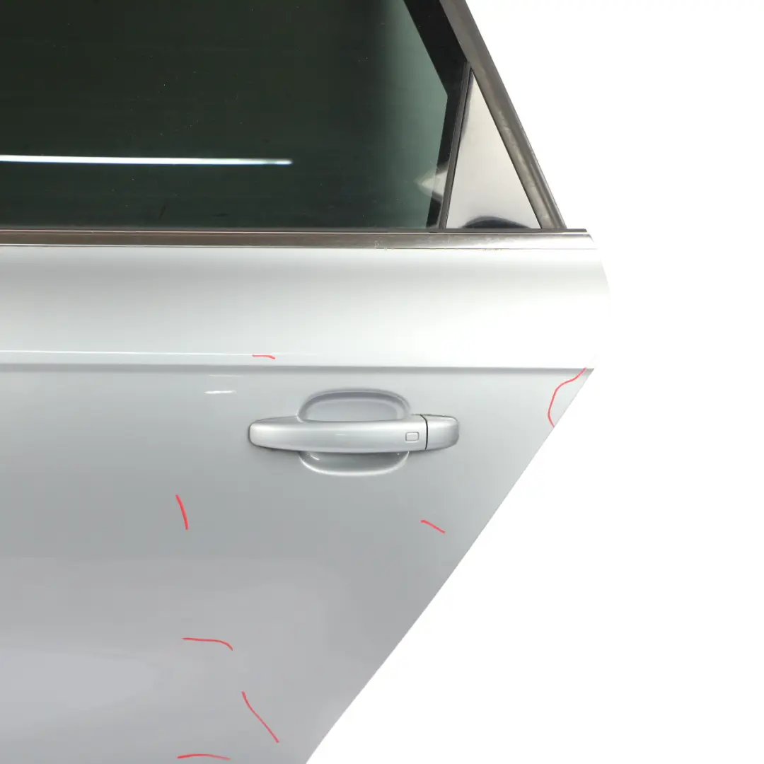 Audi A4 B8 Avant Rear Door Left N/S Monza Silver Metallic - X7V - SKU 8K9833051D-MSIL - Part number 8K9833051D