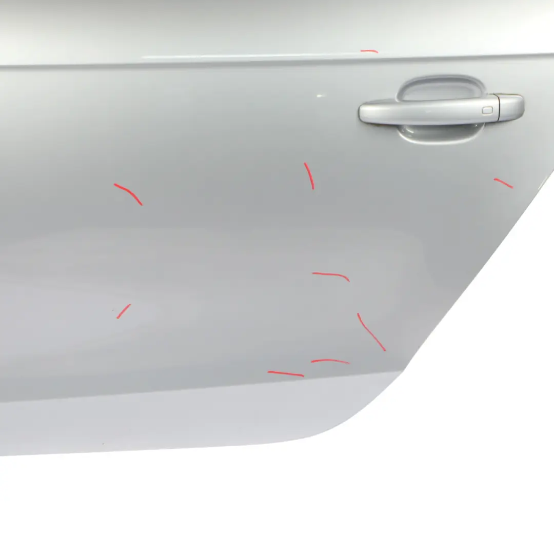 Audi A4 A8 Avant Rear Door Left N/S Monza Silver Metallic - X7V - SKU 8K9833051D-MSIL - Part number 8K9833051D