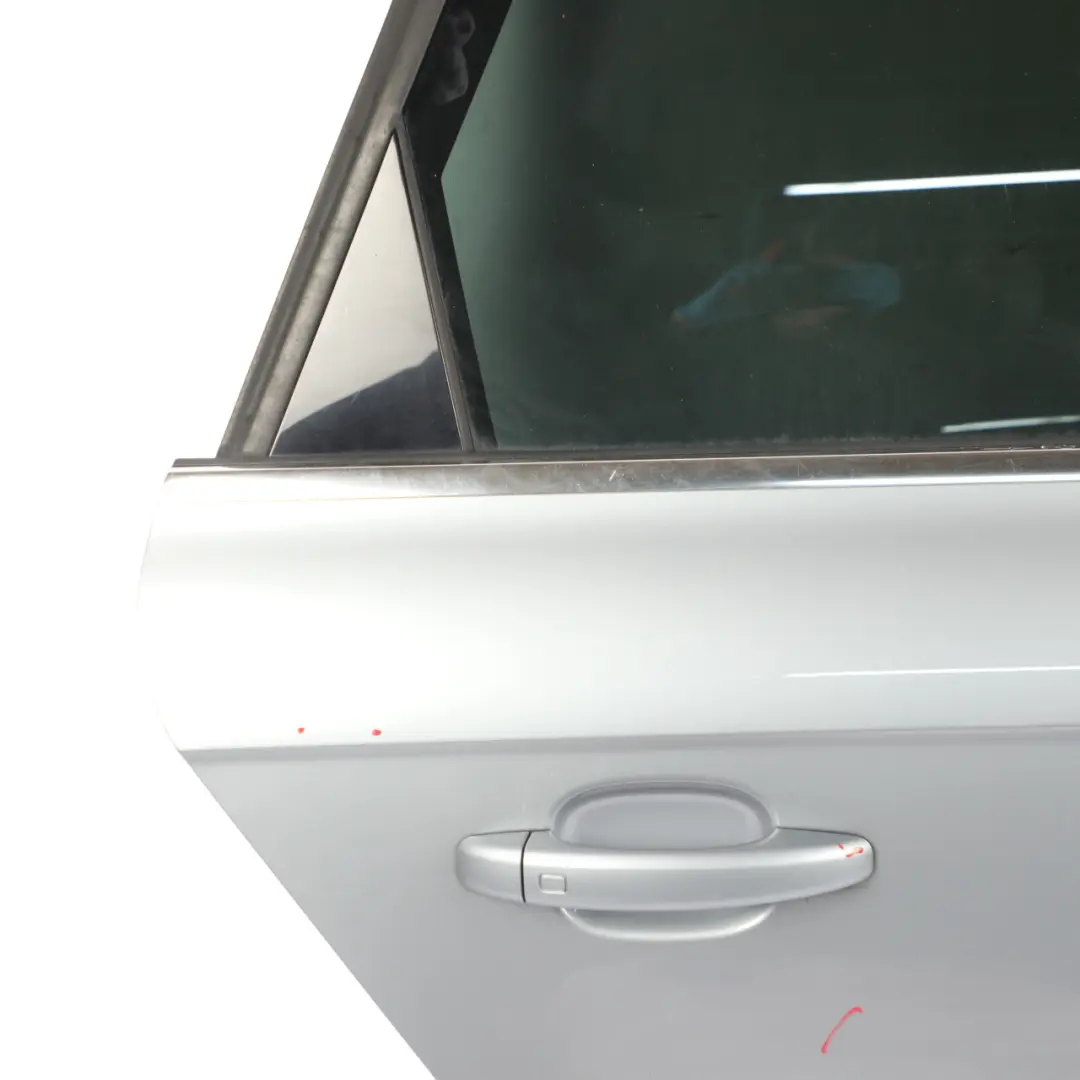 Door Right O/S Monza Silver Metallic - X7V to Audi A4 B8 Avant Rear with Part number 8K9833052D Audi A4 B8 Avant Rear Door Right O/S Monza Silver Metallic - X7V - SKU 8K9833052D-MSIL - Part number 8K9833052D