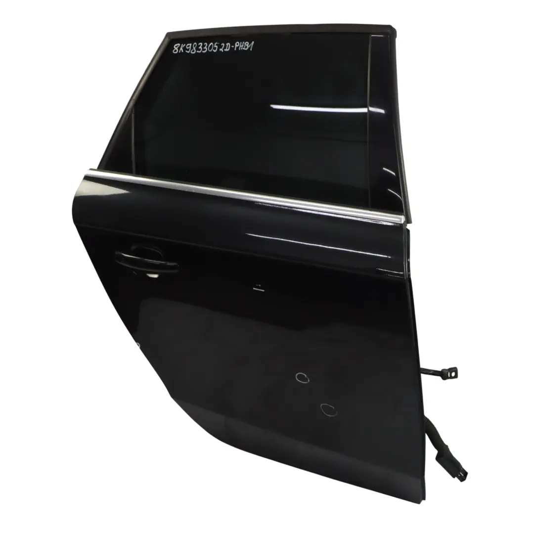 Door Right O/S Brilliant Black - LY9B to Audi A4 B8 Avant Rear with Part number 8K9833052D Audi A4 B8 Avant Rear Door Right O/S Brilliant Black - LY9B - SKU 8K9833052D-PHB1 - Part number 8K9833052D