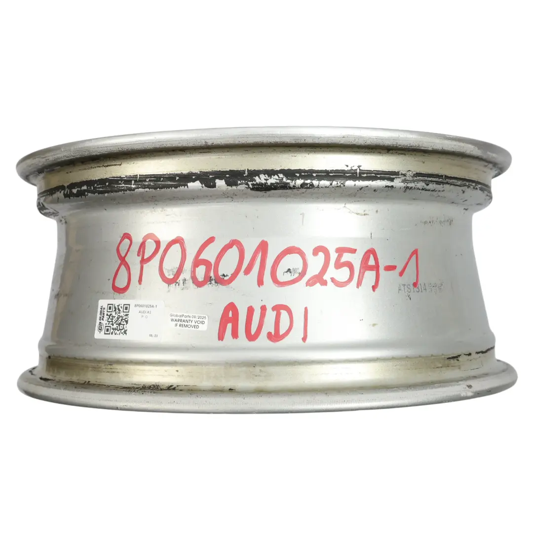 Audi A3 8P Felga Aluminiowa Srebrna 16" 6,5J ET:50 - SKU 8P0601025A-1 - Numer Części 8P0601025A