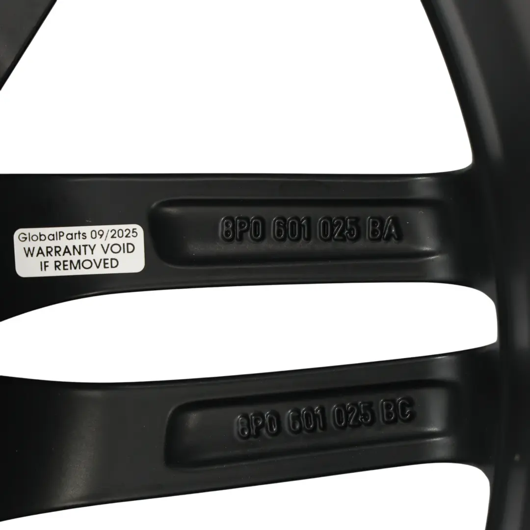 Alloy Wheel Rim Black 18" 7,5J ET:54 to Audi A3 8P with Part number 8P0601025BA Audi A3 8P Alloy Wheel Rim Black 18" 7,5J ET:54 - SKU 8P0601025BA-4 - Part number 8P0601025BA