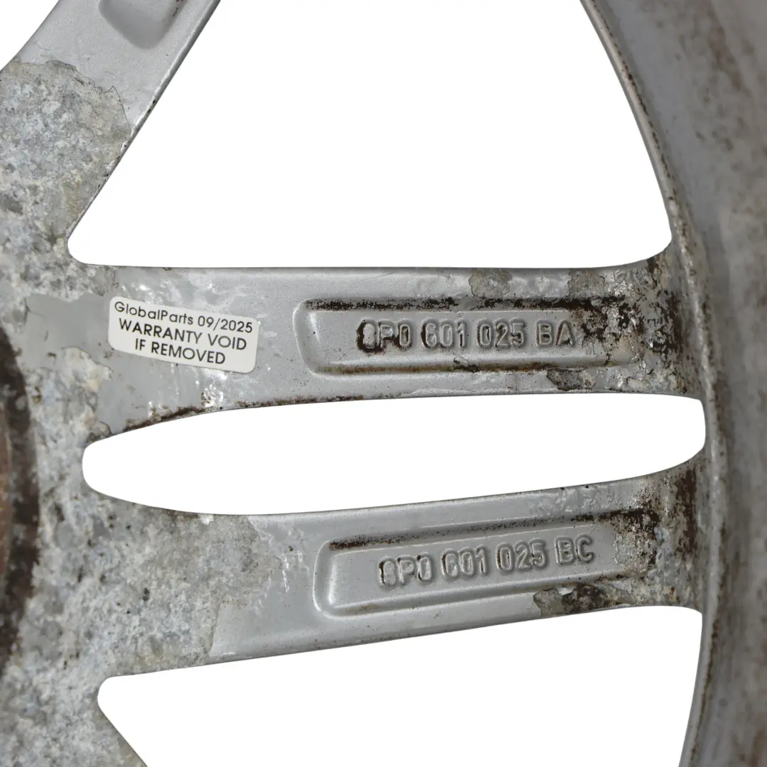 Silberne Leichtmetallfelge Felge 18" 7,5J ET:54 für Audi A3 8P mit Teilenummer 8P0601025BA Audi A3 8P Silberne Leichtmetallfelge Felge 18" 7,5J ET:54 - SKU 8P0601025BA-5 - Teilenummer 8P0601025BA