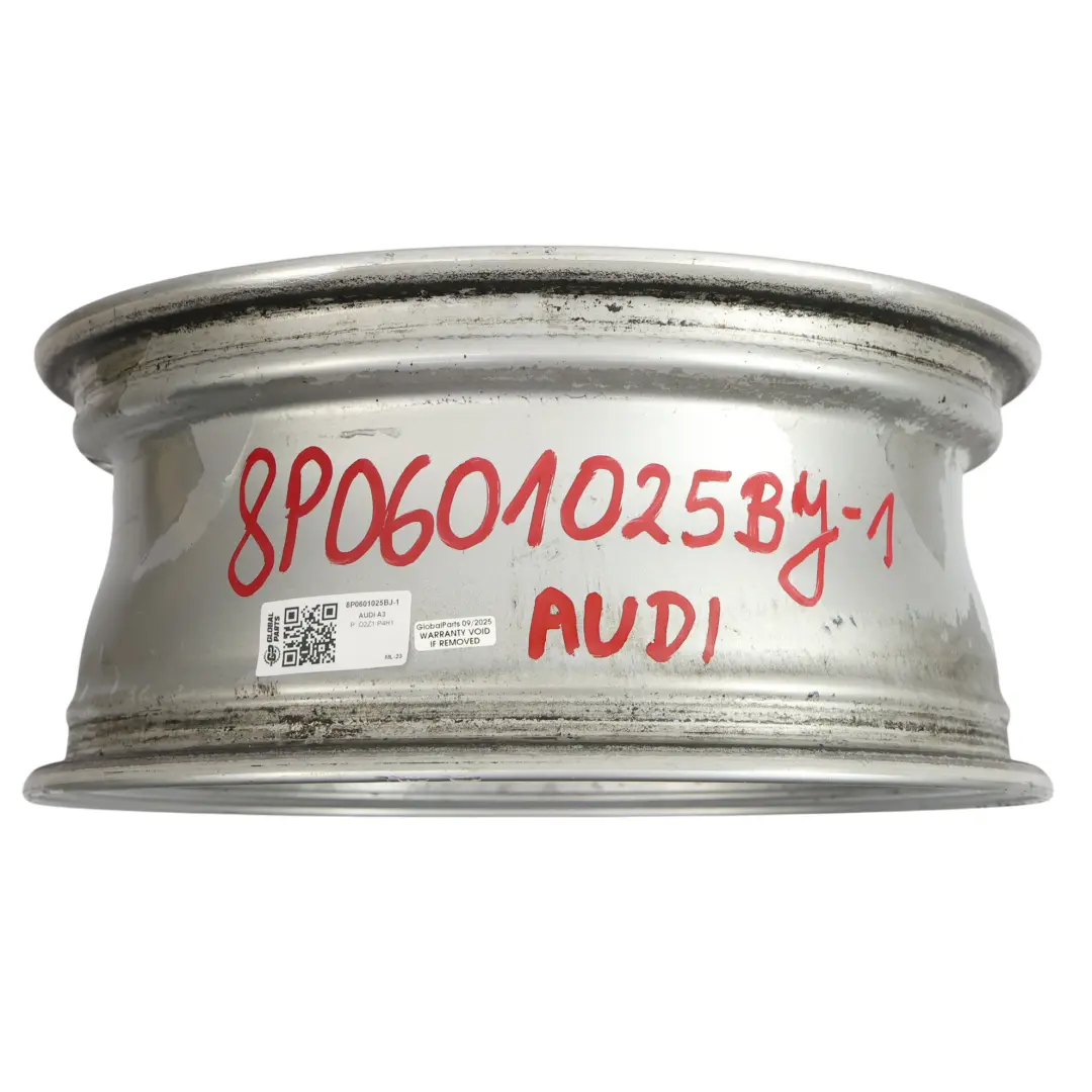 Audi A3 8P Wheel Rim Alloy Silver 16" 6,5J ET:50 - SKU 8P0601025BJ-1 - Part number 8P0601025BJ