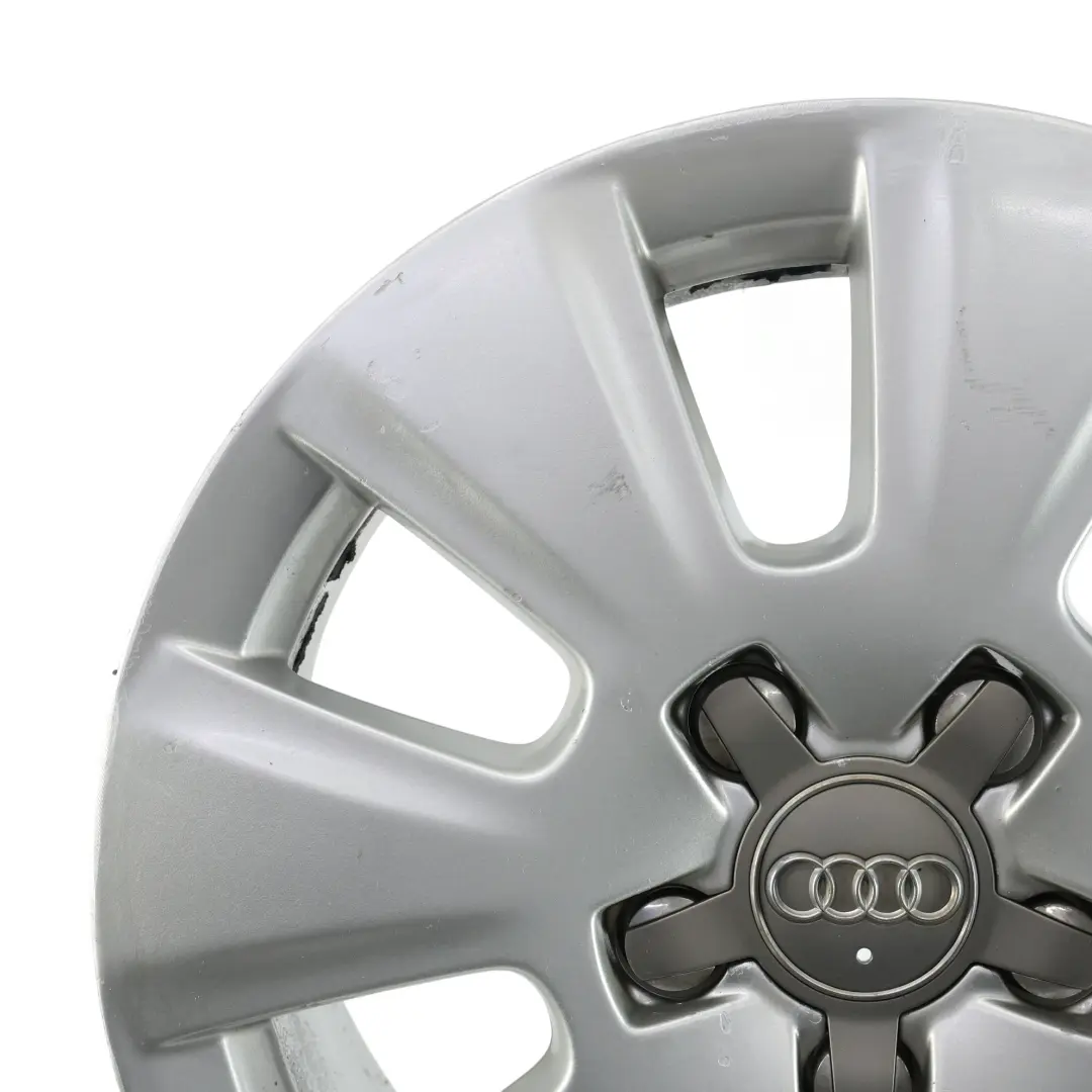 Silberne Leichtmetallfelge Alufelge 16" 6,6J ET50 für Audi A3 8P mit Teilenummer 8P0601025BJ Audi A3 8P Silberne Leichtmetallfelge Alufelge 16" 6,6J ET50 - SKU 8P0601025BJ-4 - Teilenummer 8P0601025BJ