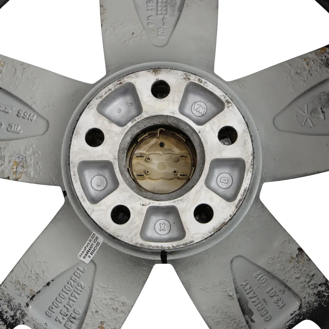 Audi A3 8P Black Wheel Alloy Rim 17" 7,5J ET:56 Star Spoke - SKU 8P0601025BL-5 - Part number 8P0601025BL