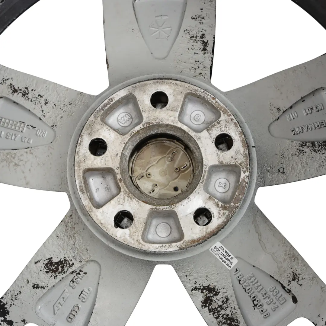 Audi A3 8P Black Wheel Alloy Rim 17" 7,5J ET:56 Star Spoke - SKU 8P0601025BL-6 - Part number 8P0601025BL