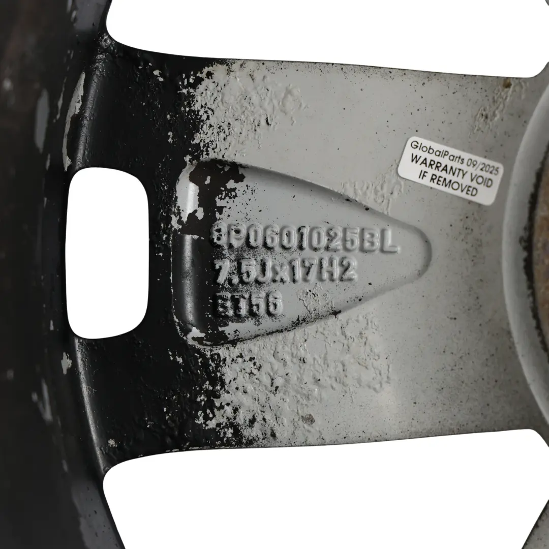 Audi A3 8P Black Wheel Alloy Rim 17" 7,5J ET:56 Star Spoke - SKU 8P0601025BL-7 - Part number 8P0601025BL