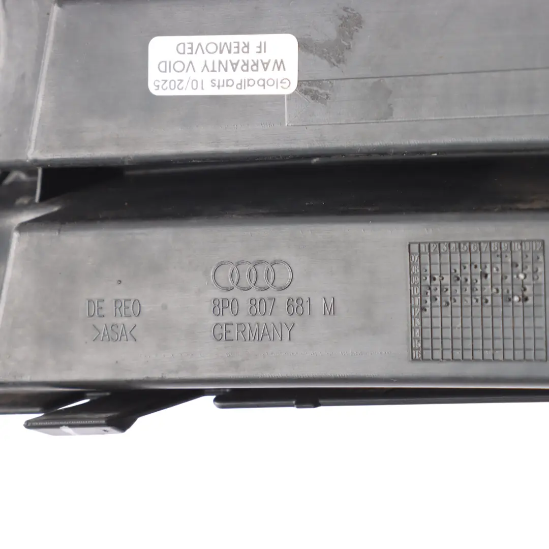 Audi A3 8P Abdeckung Frontstoßstange Gitter Kühlergrill Links - SKU 8P0807681M - Teilenummer 8P0807681M