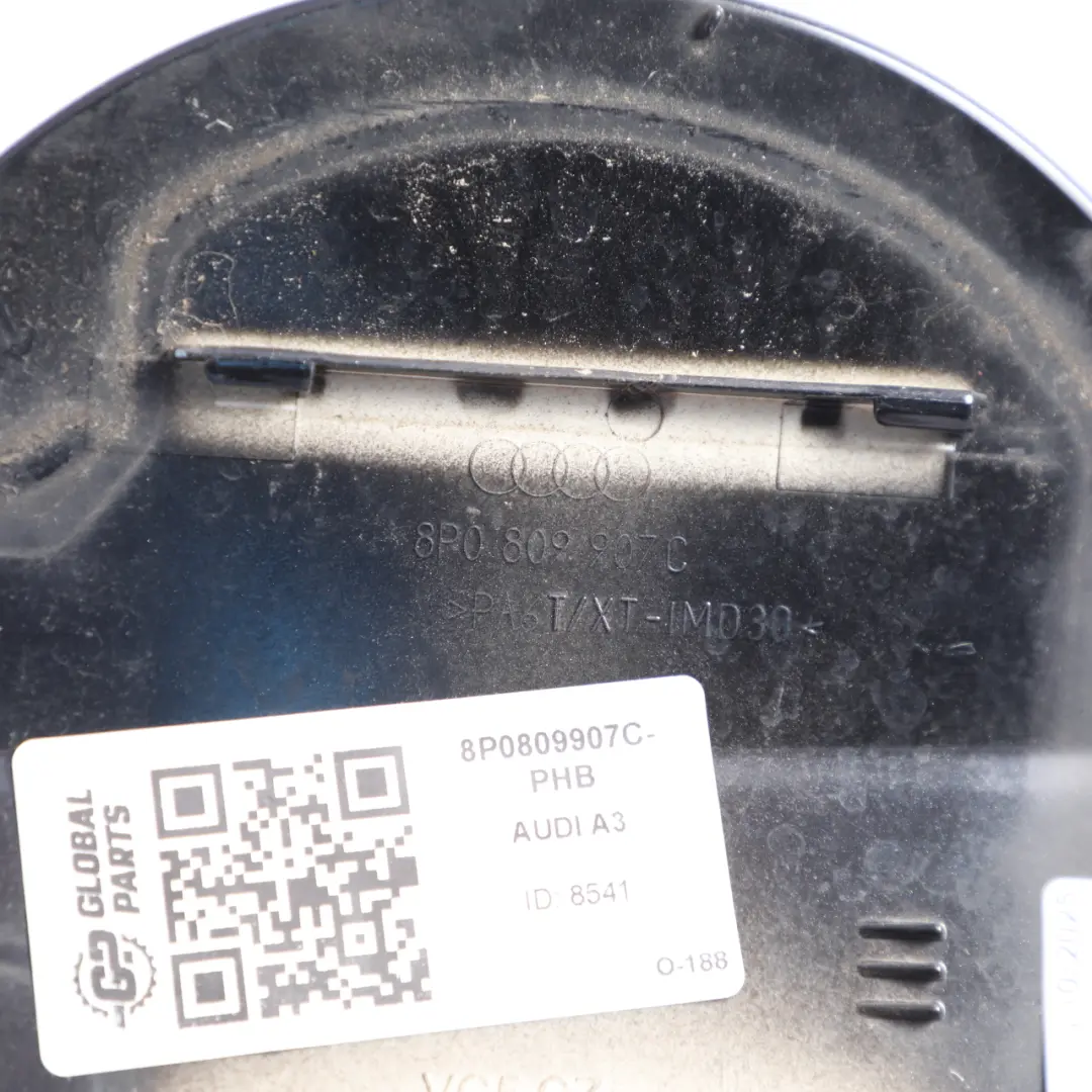 Filler Flap Cap Cover Phantom Black - Z9Y to Audi A3 8P Fuel with Part number 8P0809907C Audi A3 8P Fuel Filler Flap Cap Cover Phantom Black - Z9Y - SKU 8P0809907C-PHB - Part number 8P0809907C