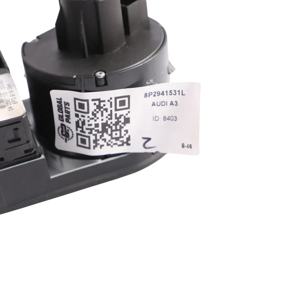 Audi A3 8P Headlight Switch Light Control Panel Module - SKU RHD-8P2941531L - Part number 8P2941531L