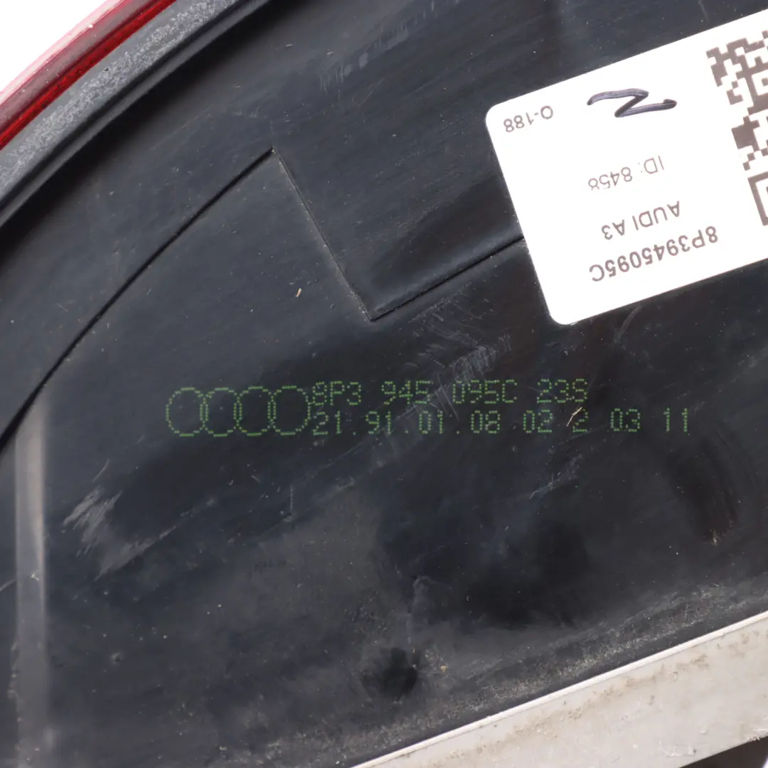 Audi A3 8P Tailgate Lamp Trunk Light Boot Lid Rear Left N/S LED - SKU 8P3945095C - Part number 8P3945095C