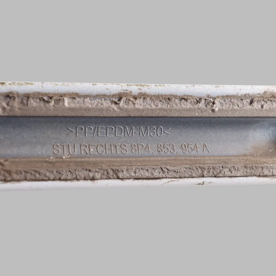 Sportback Door Strip Front Right O/S Ibis White - Y9C to Audi A3 8P with Part number 8P4853954A Audi A3 8P Sportback Door Strip Front Right O/S Ibis White - Y9C - SKU 8P4853954A-IWH - Part number 8P4853954A