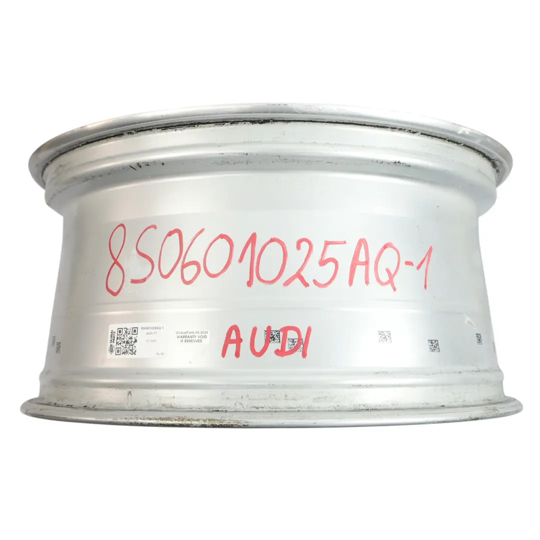 Audi TT FV 8S Silberne Alufelge Leichtmetallfelge 19" 9J ET:52 - SKU 8S0601025AQ-1 - Teilenummer 8S0601025AQ