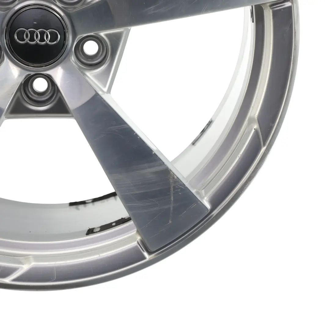 Audi TT FV 8S Argento Cerchio In Lega 19" 9J ET:52 Star Spoke - SKU 8S0601025AQ-2 - Numero di parte 8S0601025AQ
