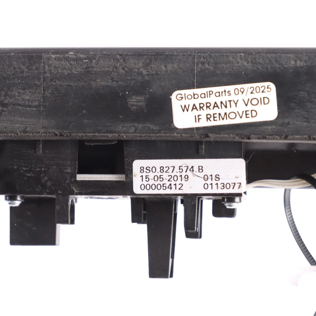 Boot Lid Handle Trunk Switch Number Plate Light to Audi TT FV Tailgate with Part number 8S0827574B Audi TT FV Tailgate Boot Lid Handle Trunk Switch Number Plate Light - SKU 8S0827574B - Part number 8S0827574B