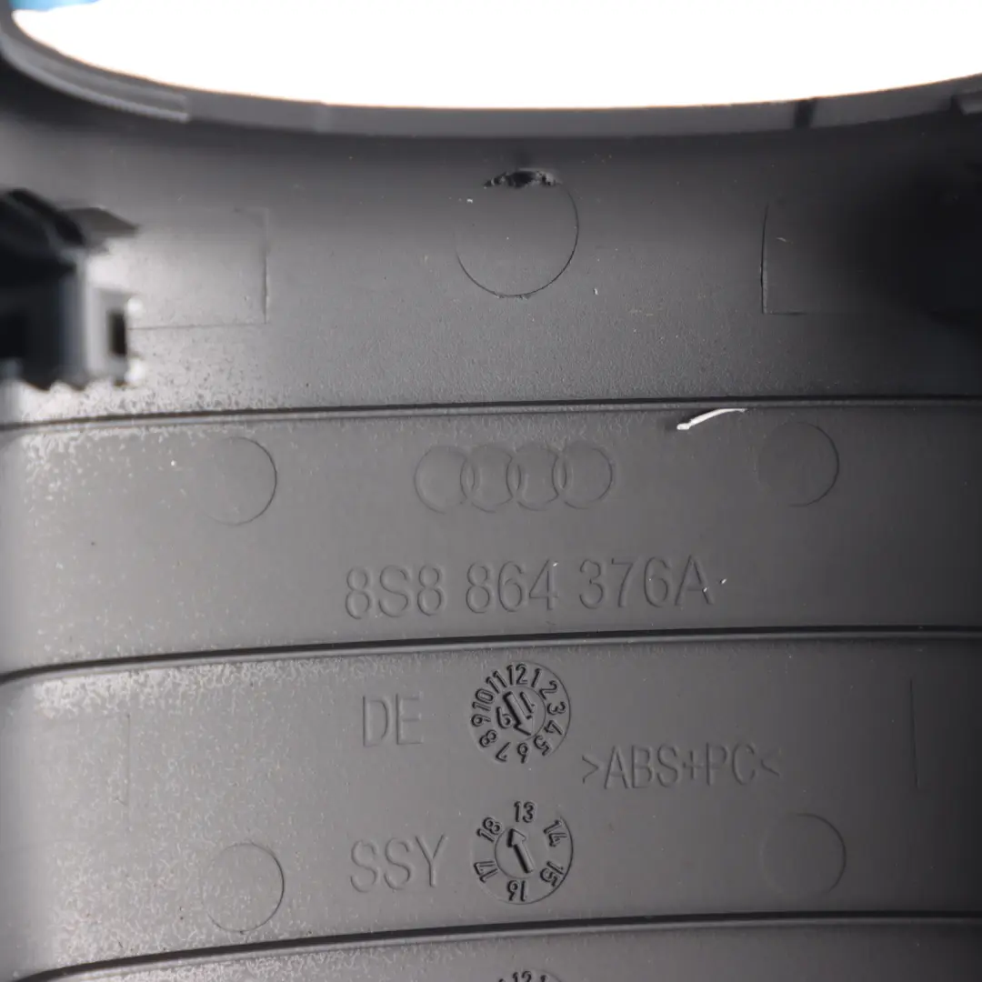 8S Centre Middle Console Rear Trim Panel Cover Black to Audi TT with Part number 8S8864376A Audi TT 8S Centre Middle Console Rear Trim Panel Cover Black - SKU 8S8864376A - Part number 8S8864376A