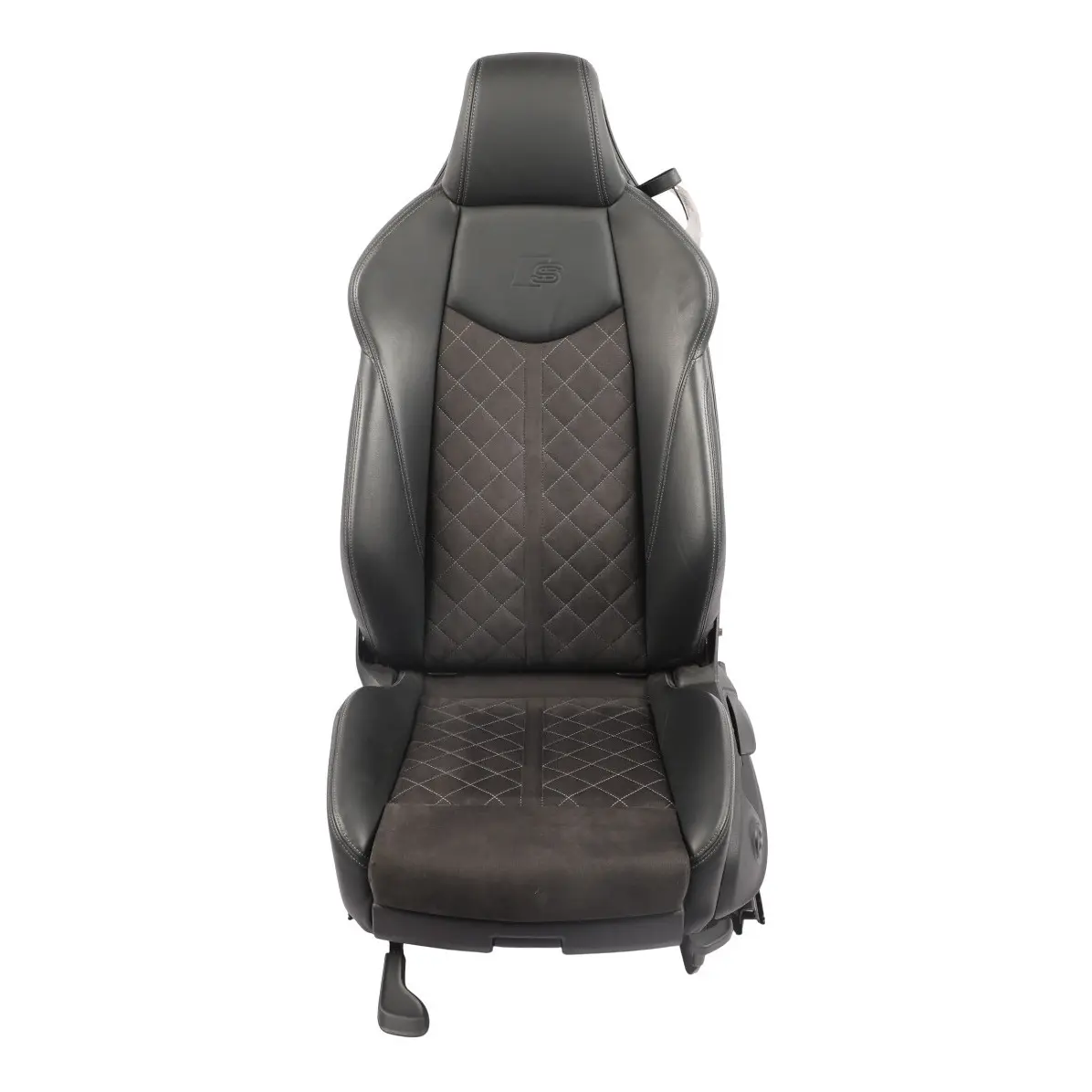 Audi TT FV Coupe Front Seat S-Line Heated Leather Alcantara Black Grey Left N/S