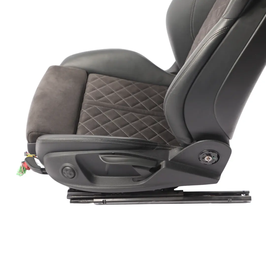 Audi TT FV Coupe Front Seat S-Line Heated Leather Alcantara Black Grey Left N/S - SKU 8S8881805AL - Part number 8S8881805AL