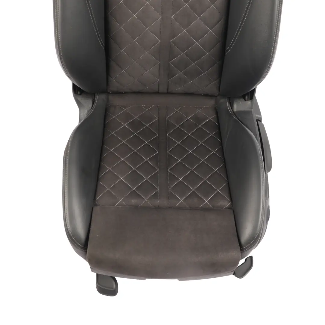 Audi TT FV Coupe Front Seat S-Line Heated Leather Alcantara Black Grey Left N/S - SKU 8S8881805AL - Part number 8S8881805AL