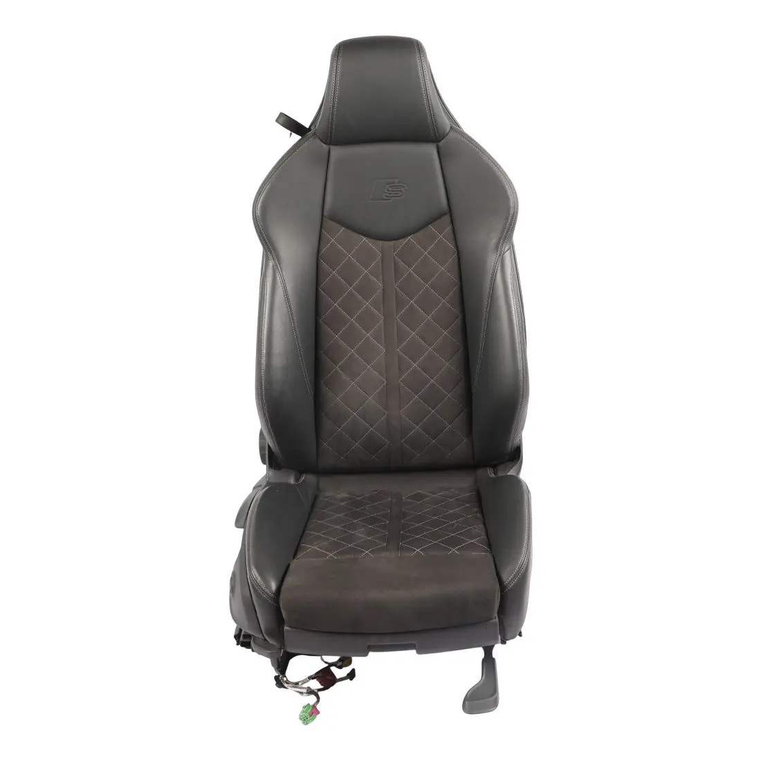 Audi TT FV Coupe Front Seat S-Line Heated Leather Alcantara Black Grey Right O/S