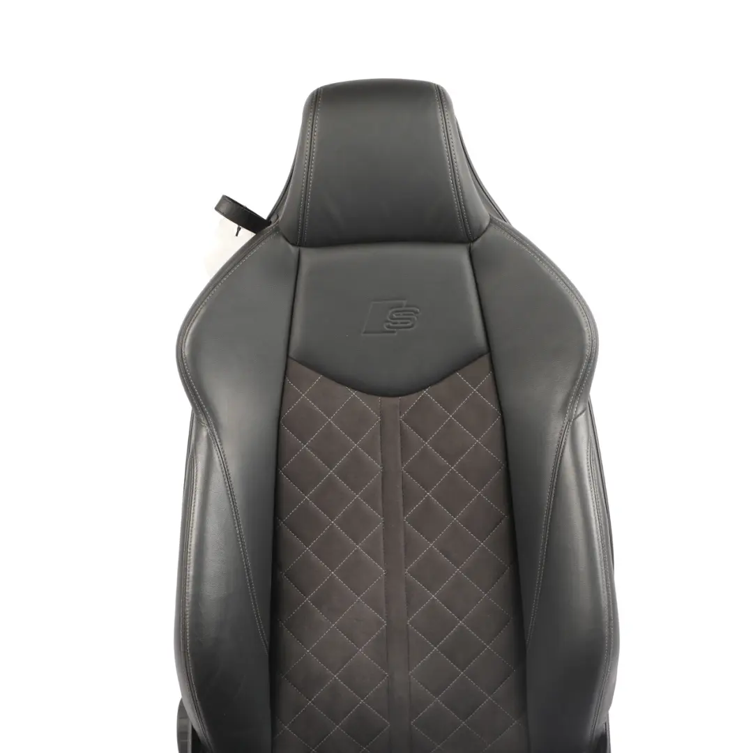 Front Seat S-Line Heated Leather Alcantara Black Grey Right O/S to Audi TT FV Coupe with Part number 8S8881806AL Audi TT FV Coupe Front Seat S-Line Heated Leather Alcantara Black Grey Right O/S - SKU 8S8881806AL - Part number 8S8881806AL