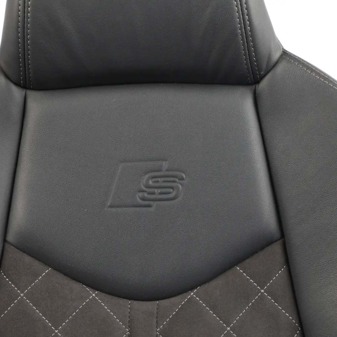 Front Seat S-Line Heated Leather Alcantara Black Grey Right O/S to Audi TT FV Coupe with Part number 8S8881806AL Audi TT FV Coupe Front Seat S-Line Heated Leather Alcantara Black Grey Right O/S - SKU 8S8881806AL - Part number 8S8881806AL