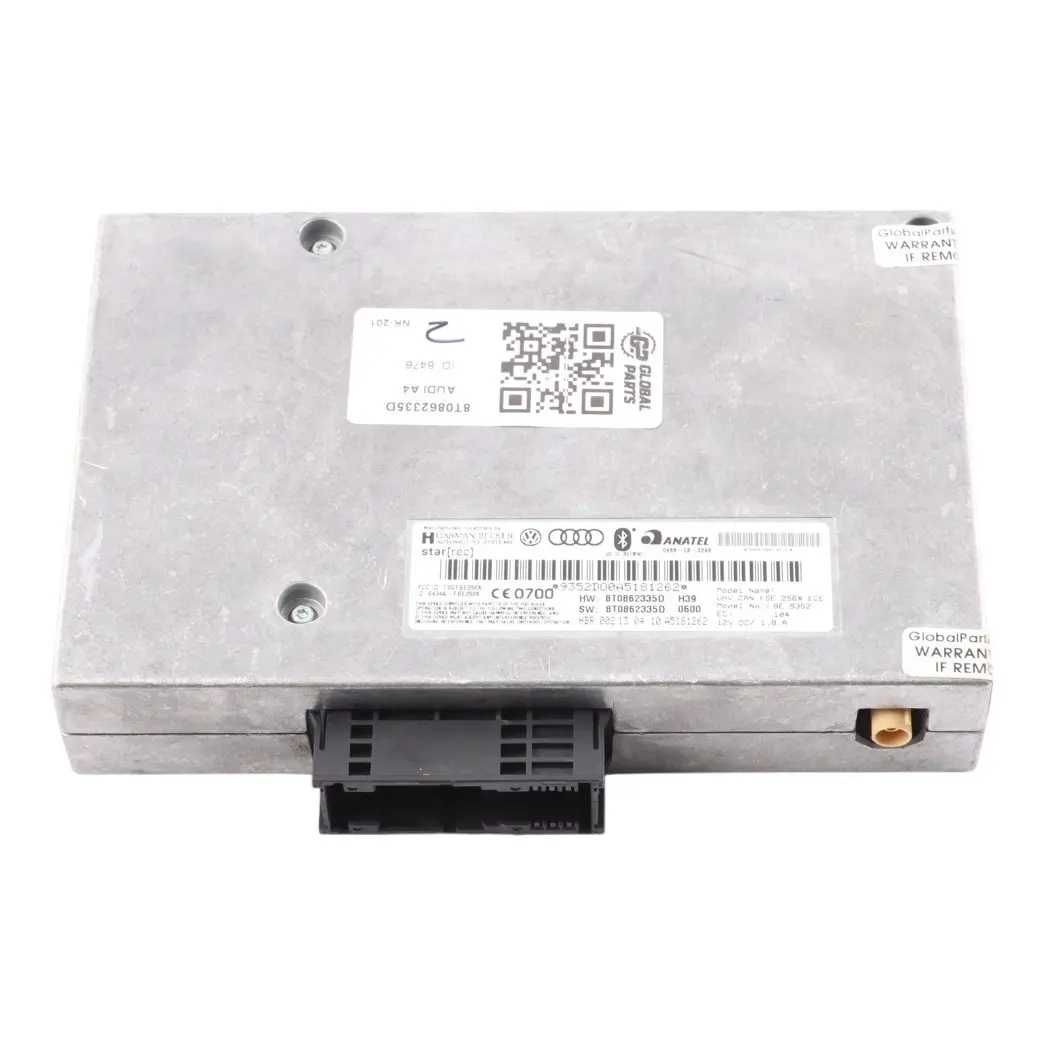 Module Commande D'Interface Multimédia Bluetooth Contrôle pour Audi A4 B8 à propos du numéro de pièce 8T0862335D Audi A4 B8 Module Commande D'Interface Multimédia Bluetooth Contrôle - SKU 8T0862335D - Numéro de pièce 8T0862335D